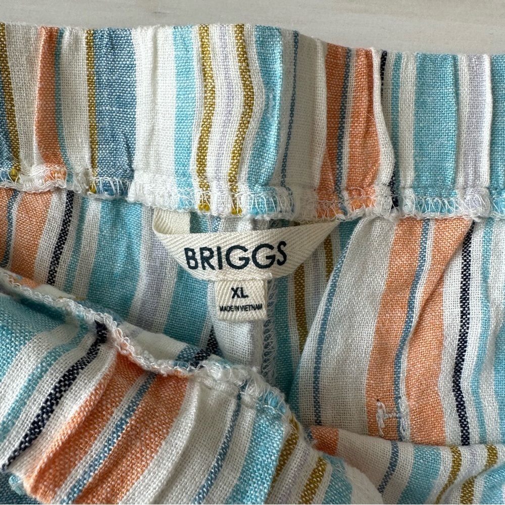 Briggs Striped Linen Blend Shorts - Picture 2 of 5